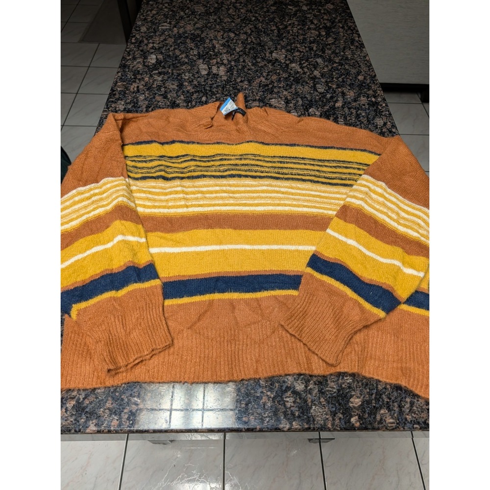 Very knit mockneck colorblock sweater Orange Mutilcolor L‎